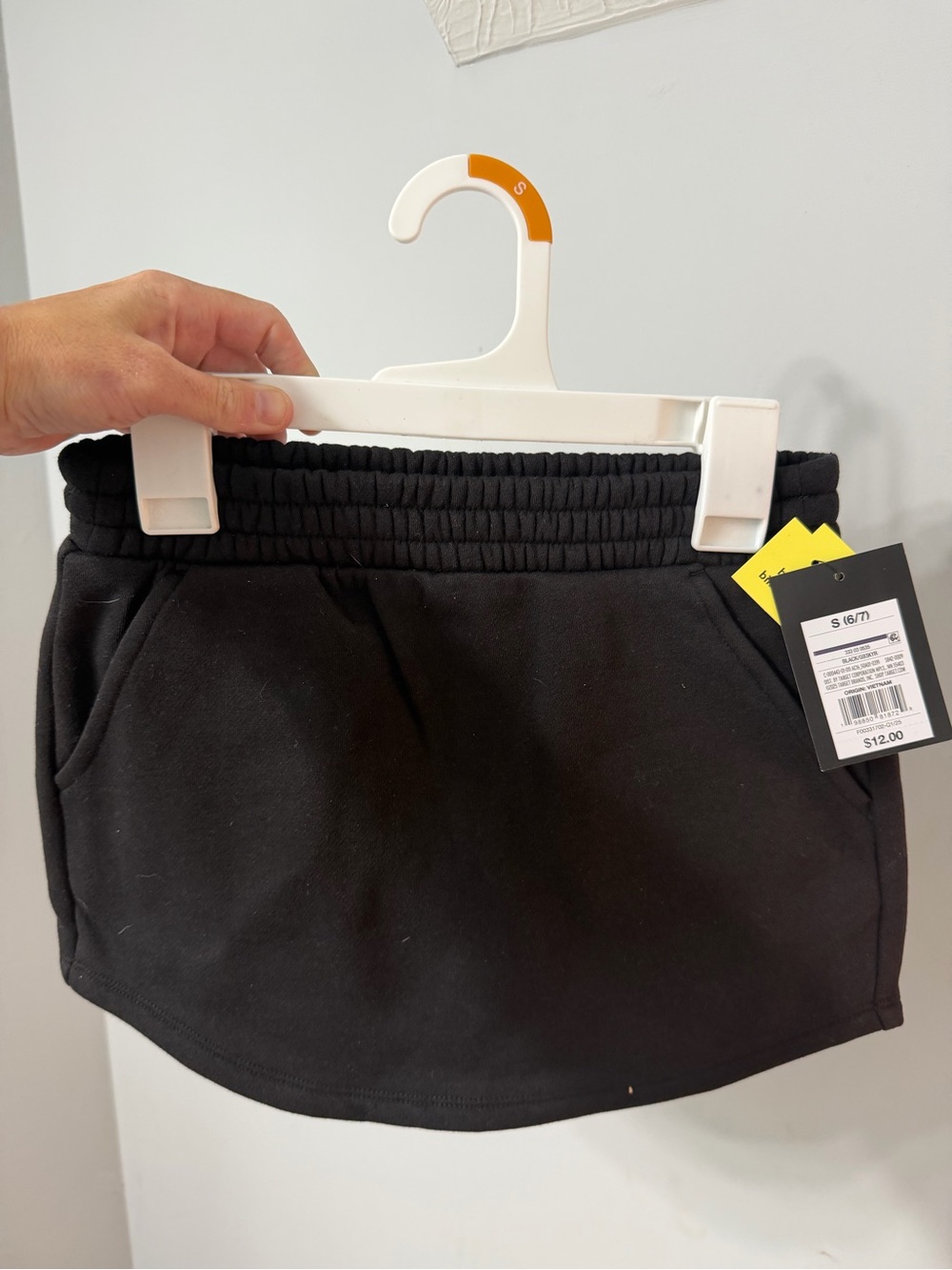 Black Girls Stretch Waist Skort with Pockets